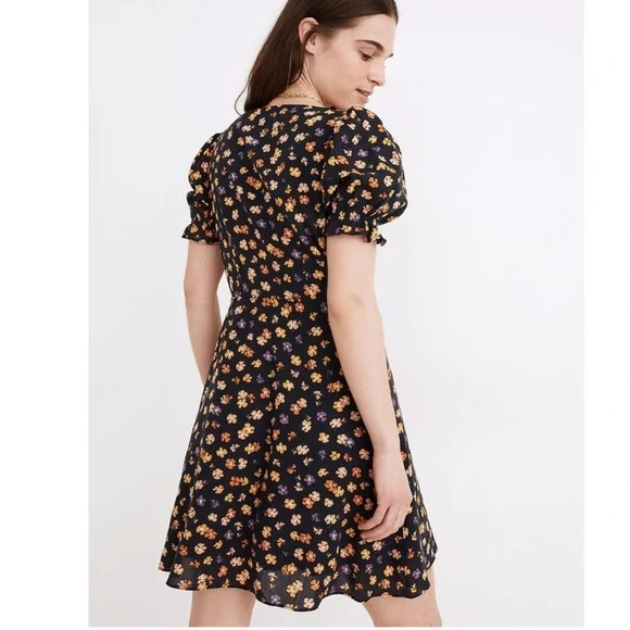 Madewell Do Well Navy Floral Mini Dress - Picture 3 of 10